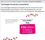 Salford Council Talk Budget Presentation